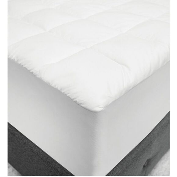 SensorPEDIC Luxury Top Loft Gel Fiber Mattress Pad, Full, White - Picture 6 of 9